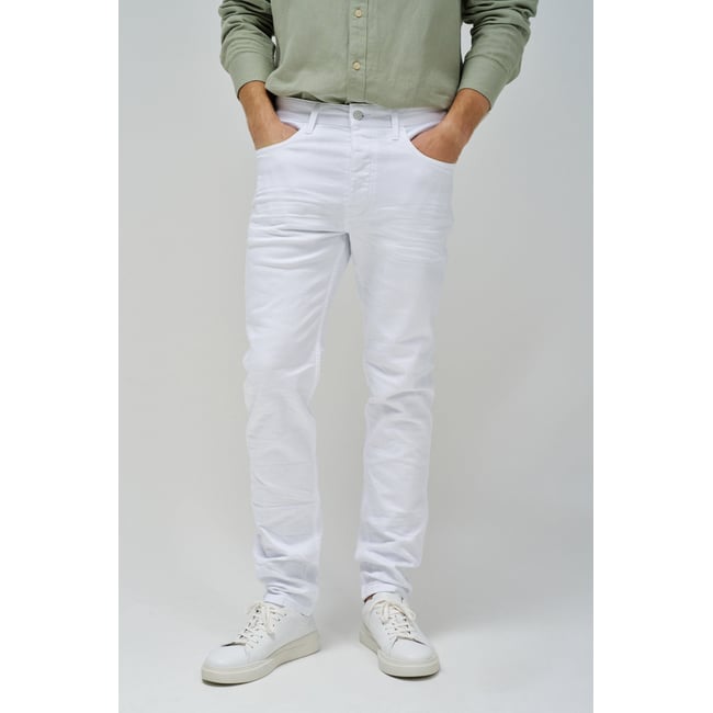 JEAN SLIM FIT blanc <span itemprop=