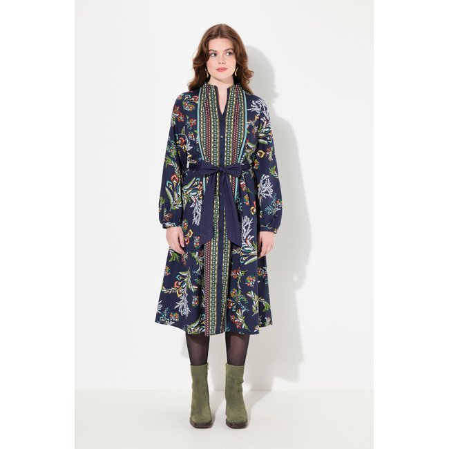 Robe midi à manches longues et col calice - ULLA POPKEN