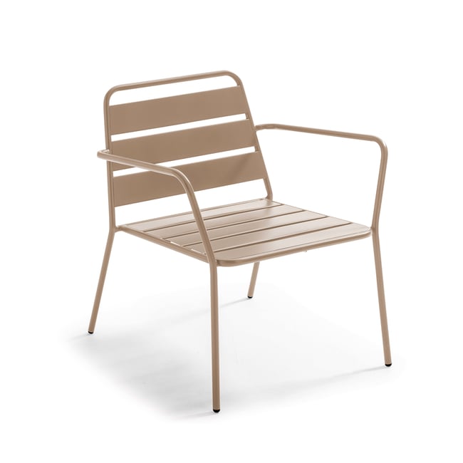Fauteuil de jardin bas en métal, PALAVAS - OVIALA
