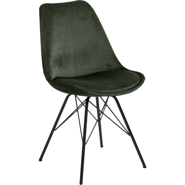 Chaise velours collection SAPODILLA Couleur vert foncé <span itemprop=