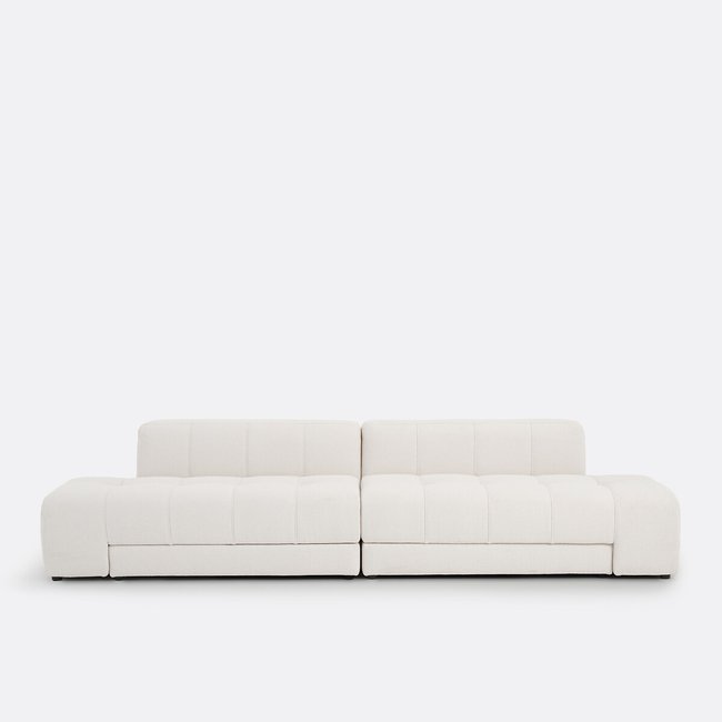Canapé droit, 5 places, 4 en 1, en bouclette fine, FANO - LA REDOUTE INTERIEURS
