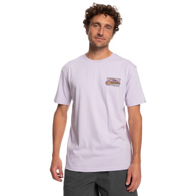 T-shirt RETRO FADE violet pastel lilac <span itemprop=