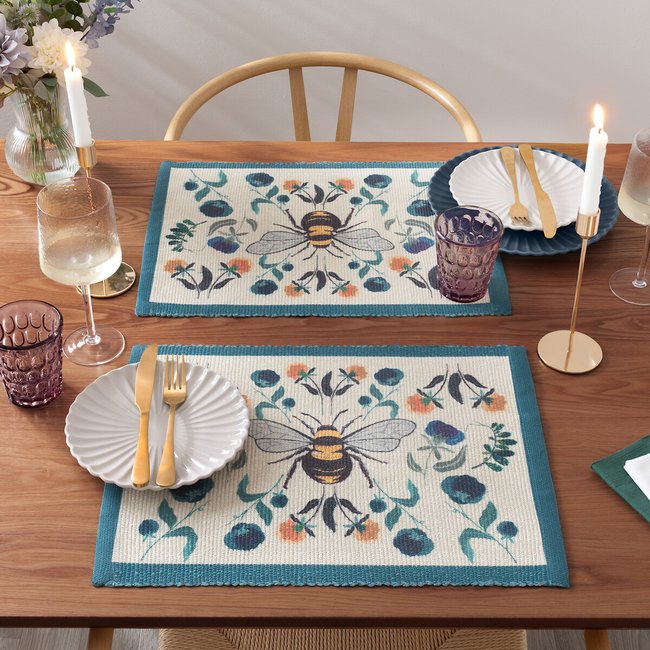 Set of 4 Wild Garden Placemats, multi-coloured, WYLDER