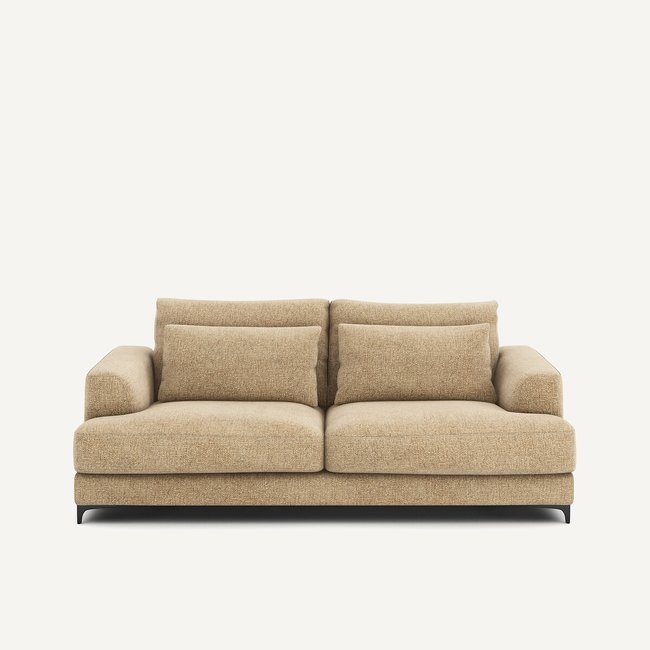 Sofá-cama de 3 lugares, em algodão estruturado, Marsile - AM.PM