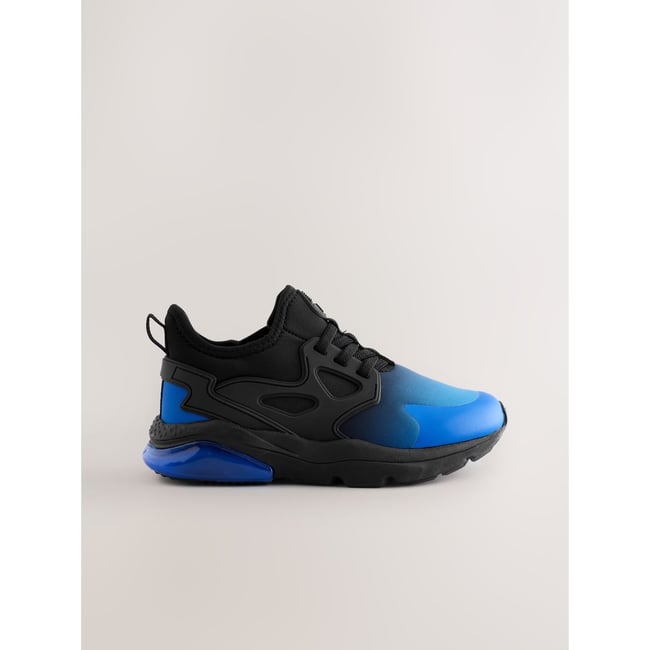 Baskets à lacets élastiques noir bleu ombré <span itemprop=
