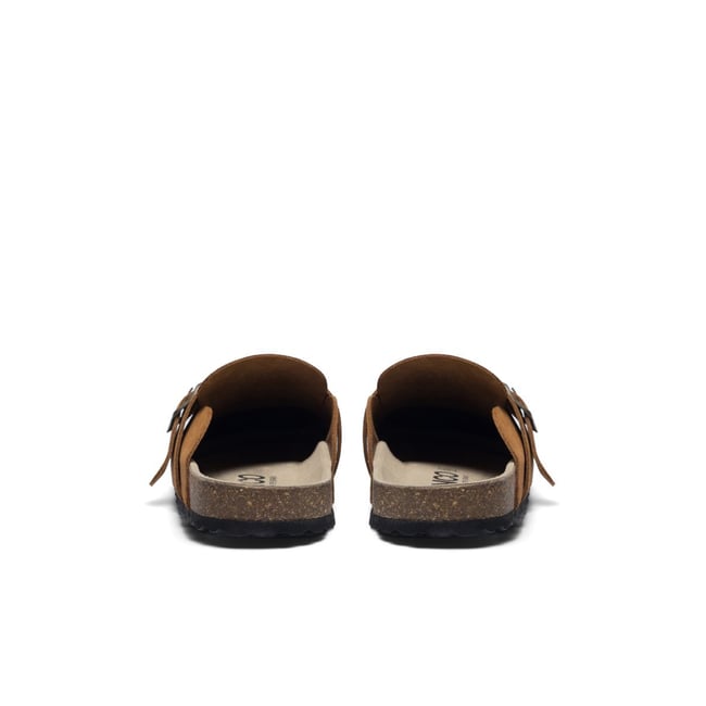 Mules Plates cognac <span itemprop=