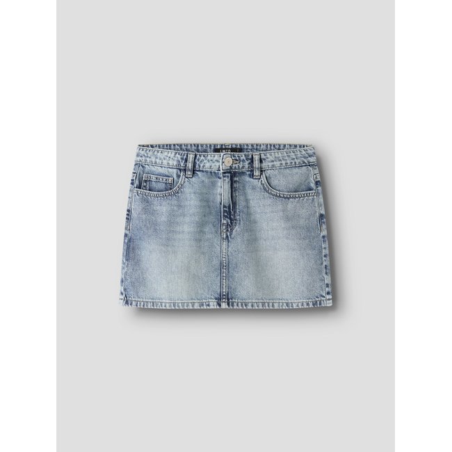 Jupe courte medium blue denim <span itemprop=