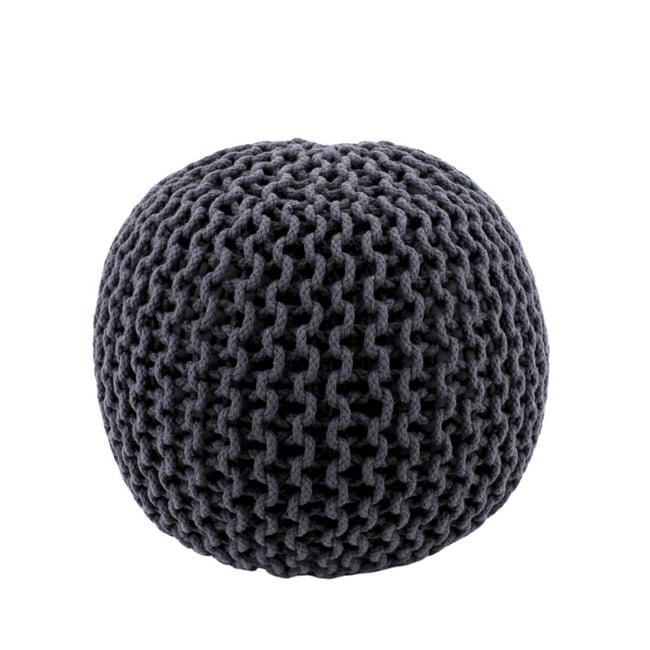 Pouf rond tricot 40x30cm - ORNAMI