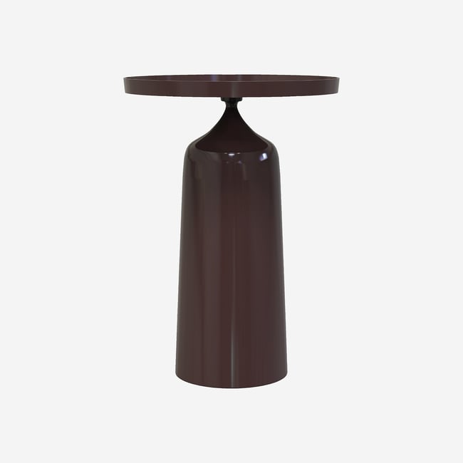Table d'appoint en aluminium FANNY Couleur marron <span itemprop=