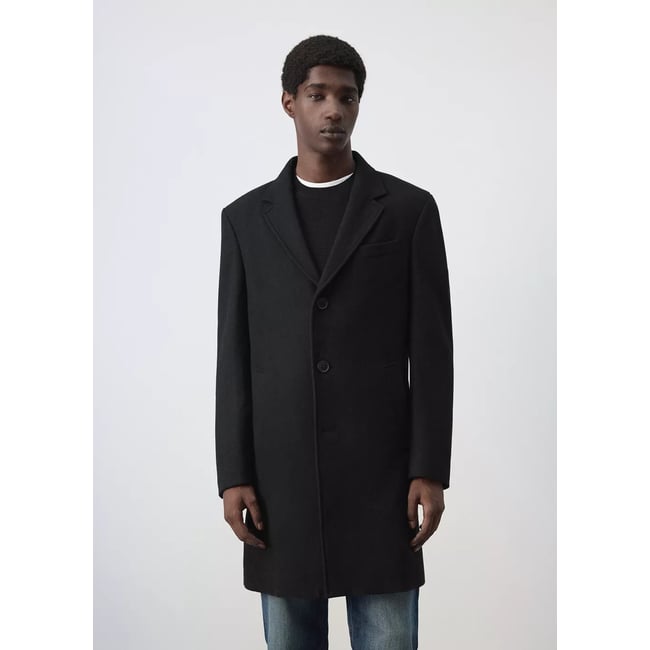 Manteau long en laine - MANGO MAN