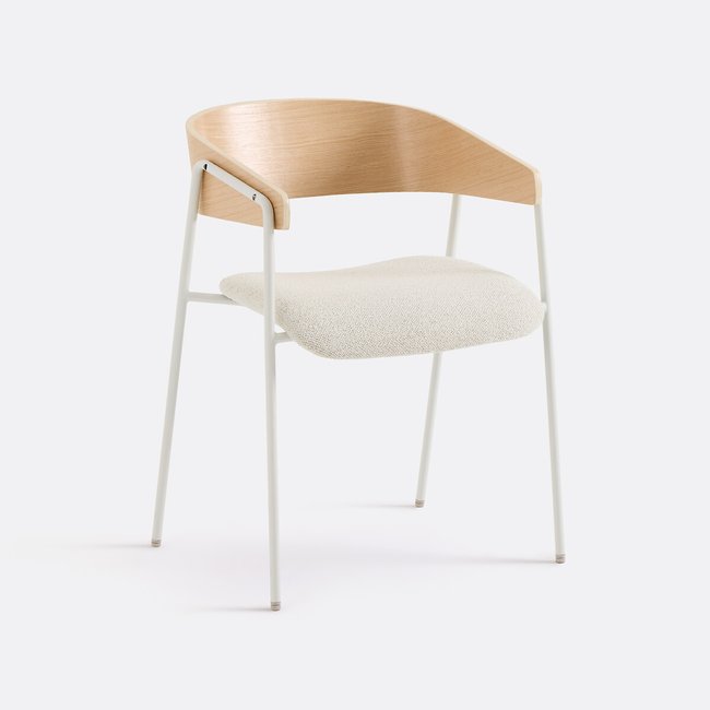 Fauteuil de table, Elleza Couleur ecru/beige <span itemprop=