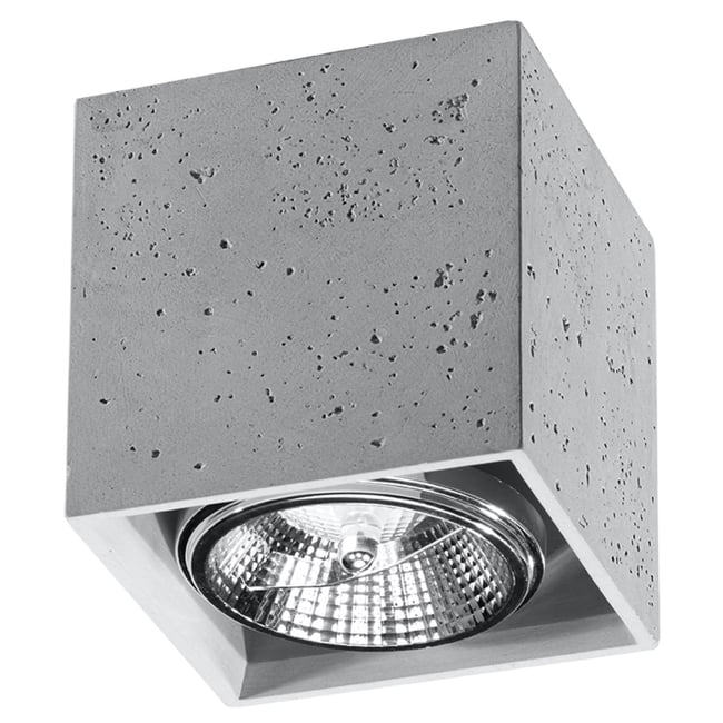 Plafonnier Béton Gris GU10 1 Valde Couleur gris <span itemprop=