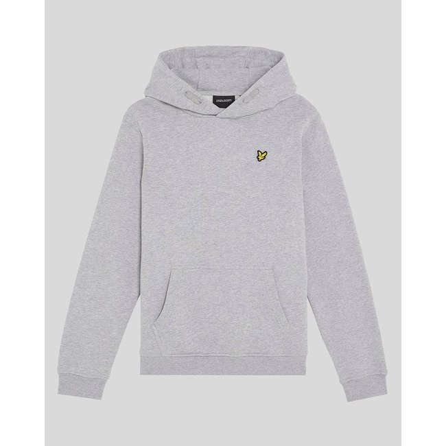 Sweat à capuche en coton loopback gris clair chiné <span itemprop=