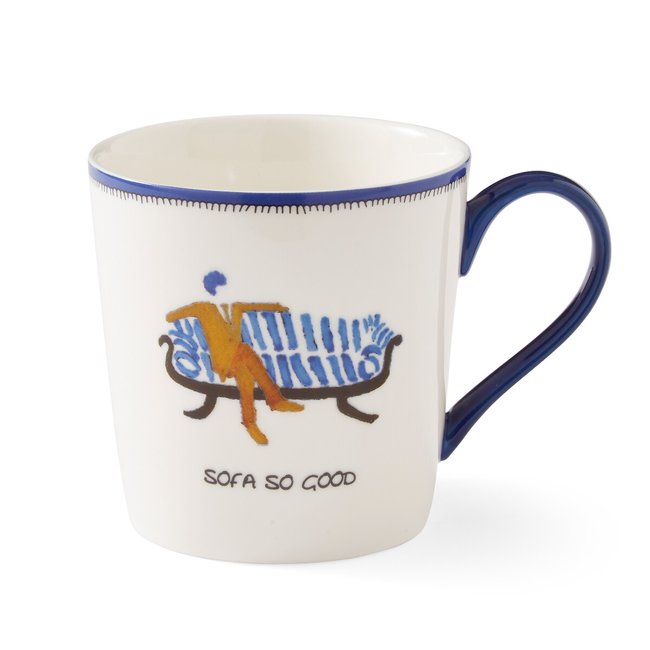 Doodles Sofa So Good Mug, multi-coloured, KIT KEMP FOR SPODE