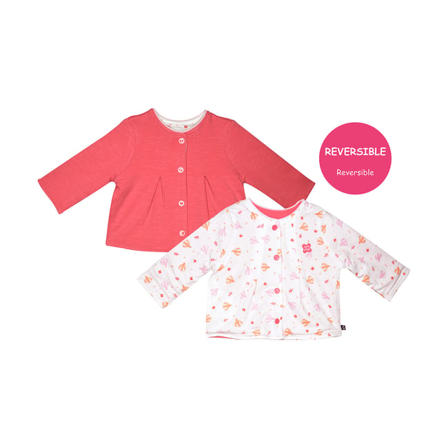 Cardigan lea maille bebe rose <span itemprop=