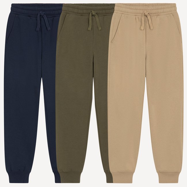 Lot de 3 pantalons de jogging en molleton - LA REDOUTE COLLECTIONS