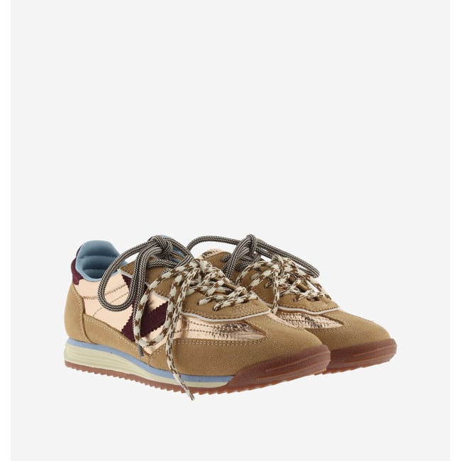 Baskets SATURNO SERRAJE & NYLON camel <span itemprop=