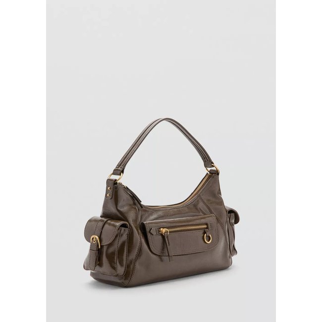 Sac porté épaule poches kaki <span itemprop=