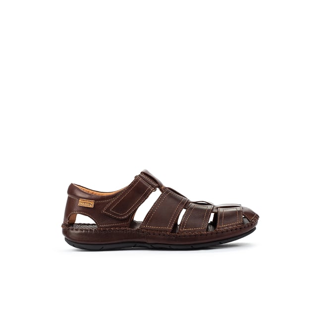 Sandales plates cuir Tarifa olmo <span itemprop=
