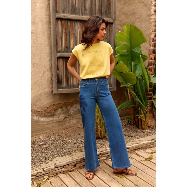 Jean imprimé denim PEYTI 93-double wash <span itemprop=