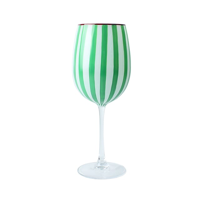 Lot de 3 verres à pied 43.5cl en verre, CIRCUS Couleur vert <span itemprop=