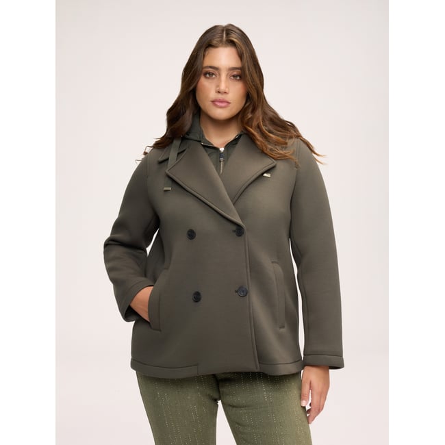 Veste croisée avec plastron amovible - FIORELLA RUBINO