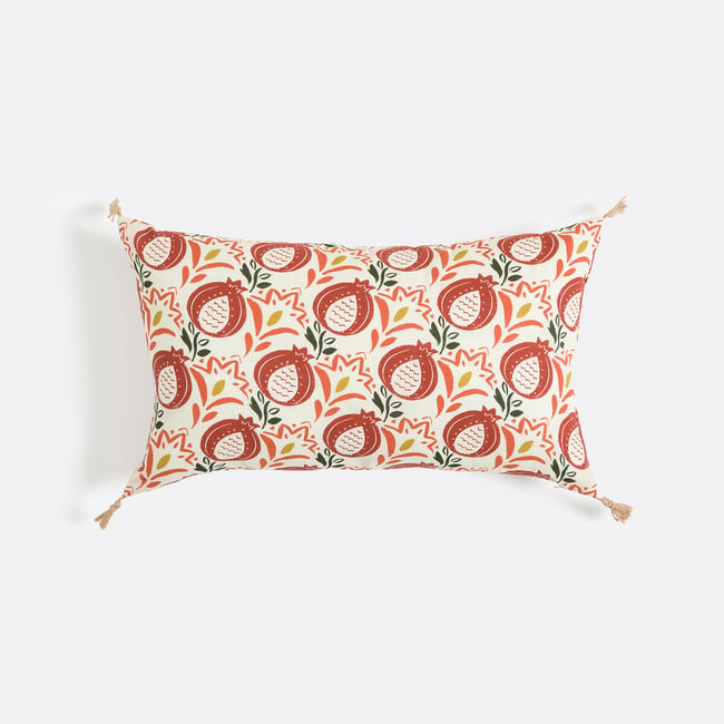 Aldea Cushion Cover 30x50cm with Ecru Background, print/ecru background, LA REDOUTE INTERIEURS