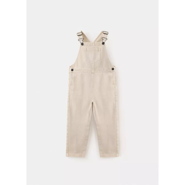 Salopette en jean avec poches sable <span itemprop=