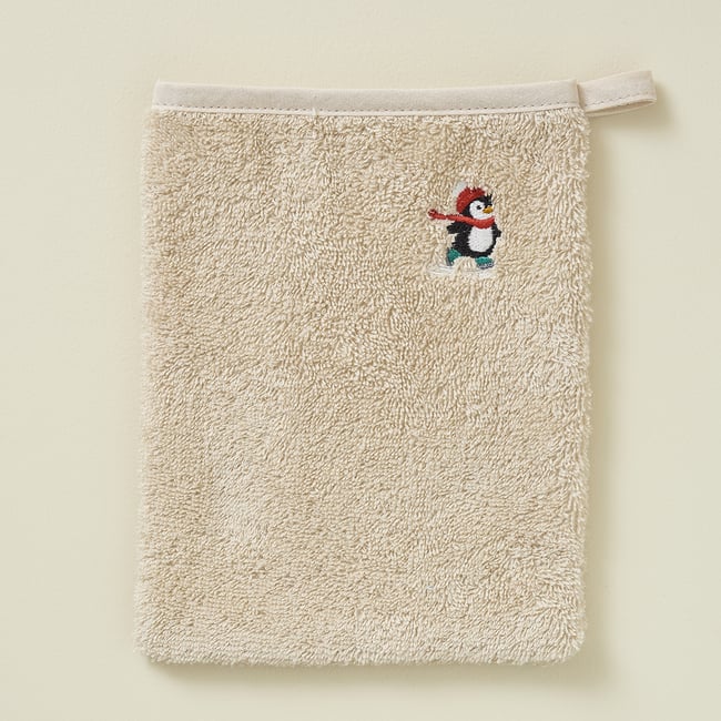 Gant de toilette enfant LOU ET CELESTIN beige <span itemprop=
