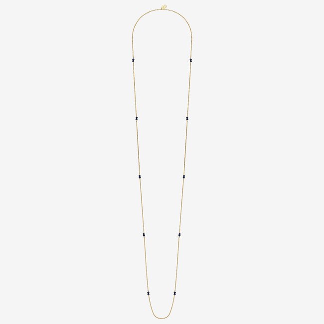 Sautoir venus lapis lazuli bleu <span itemprop=