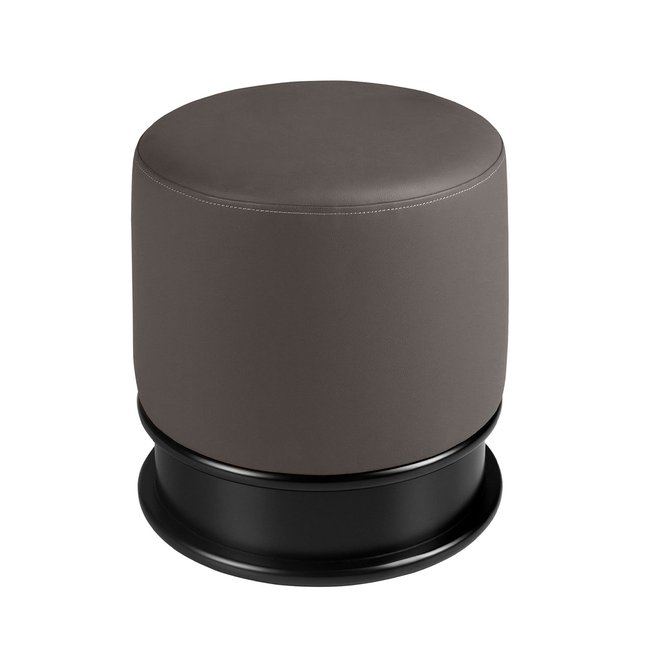 Pouf en similicuir Couleur gris founcé <span itemprop=