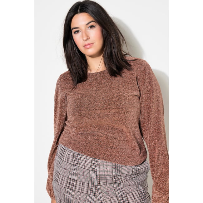 T-shirt à manches longues cannelle <span itemprop=