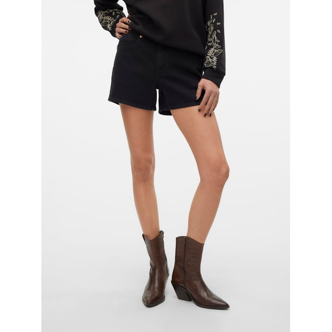 Short en jean black denim <span itemprop=