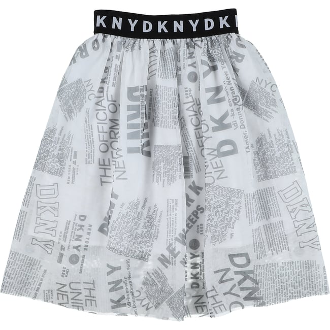 Jupe Plissée DKNY Pour Fille - Taille 8 Ans - Blanc - Comme Neuve
