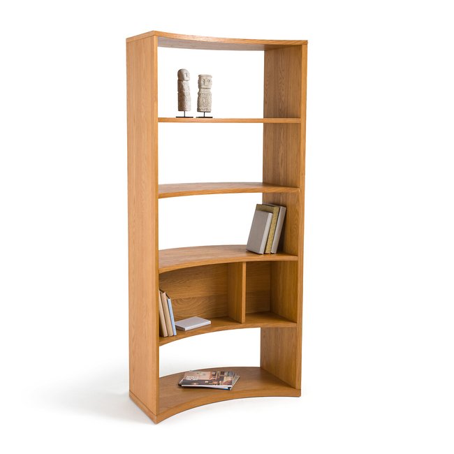 Etagère arrondie plaqué chêne, Vinka Couleur bois clair <span itemprop=