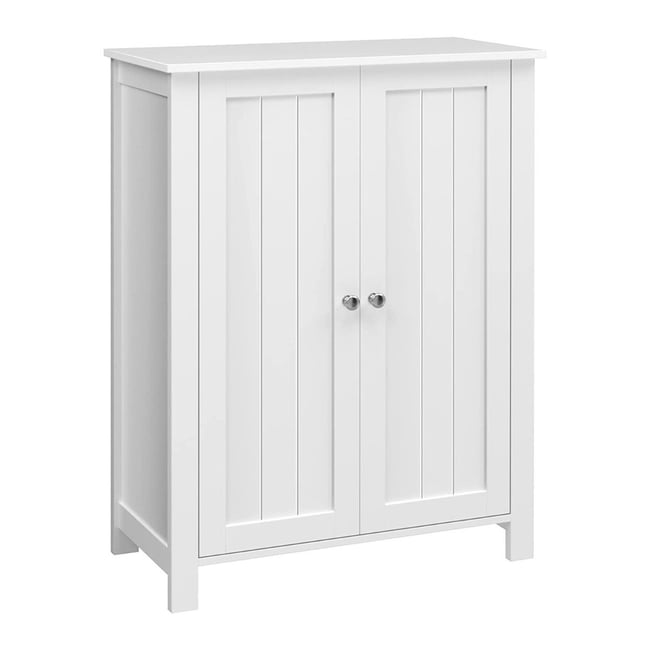 Meuble de rangement salle de bain avec 2 portes - L60 cm Couleur blanc <span itemprop=