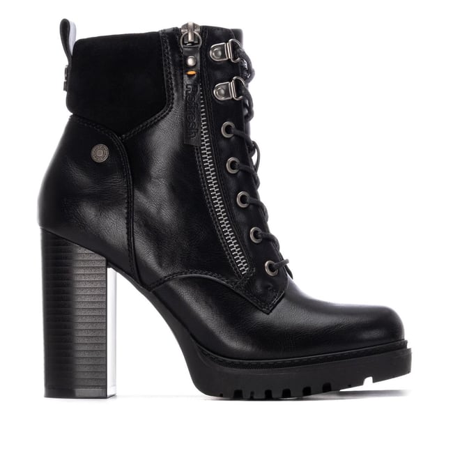 Bottine Talon Décontractée Fermeture éclair noir <span itemprop=