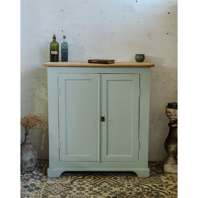 Buffet en bois vert d'eau Gilbert N°1656 - Bon état Couleur vert d'eau <span itemprop=