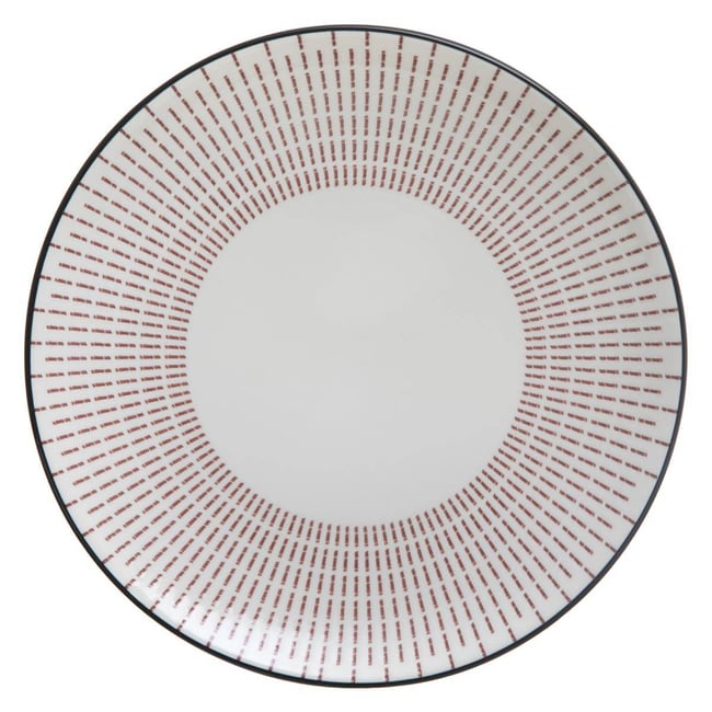Lot de 6 assiettes en porcelaine LUNIS - SECRET DE GOURMET