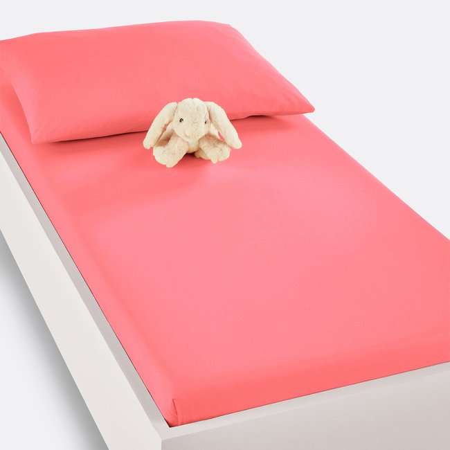 Drap housse bébé coton uni, Scenario  rose <span itemprop=
