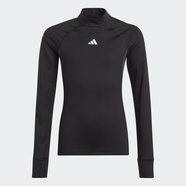 T-shirt maniche lunghe collo alto nero ADIDAS SPORTSWEAR