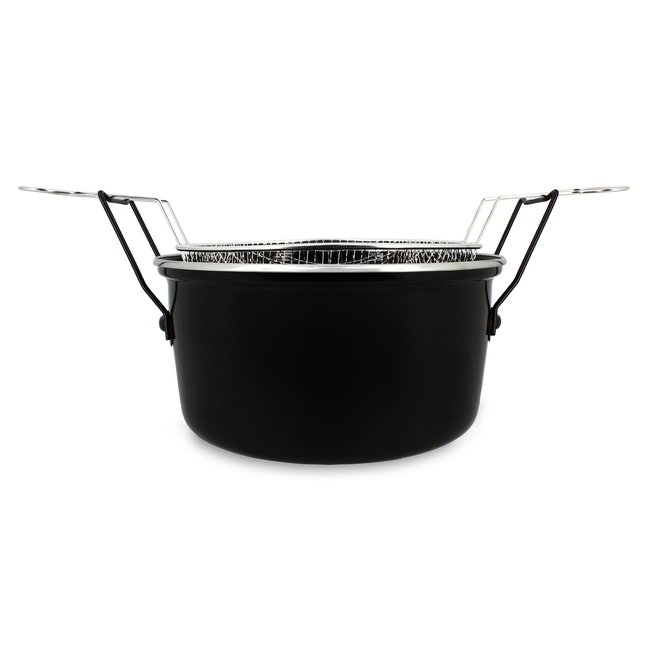 Friteuse du nord en acier émaillée 28cm noir <span itemprop=