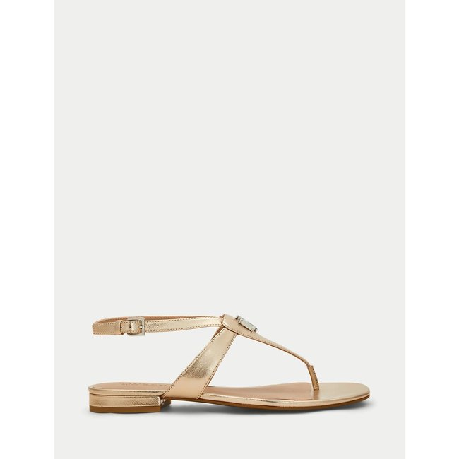 Sandalias de piel EVERLEY dorado <span itemprop=