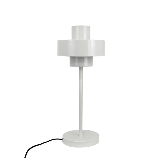Lampe à poser en métal blanc STOKE Couleur blanc <span itemprop=