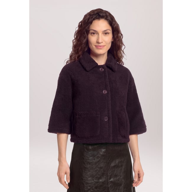 Cape à poches plaquées dark dahlia <span itemprop=