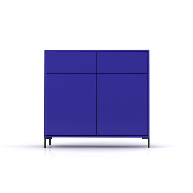 Buffet en MDF avec 2 portes et 2 tiroirs, coloris bleu. - REALLY NICE THINGS