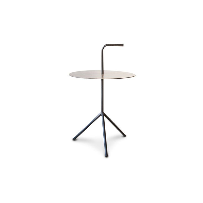 Table avec poignée en fer XYLÈME Couleur marron clair <span itemprop=