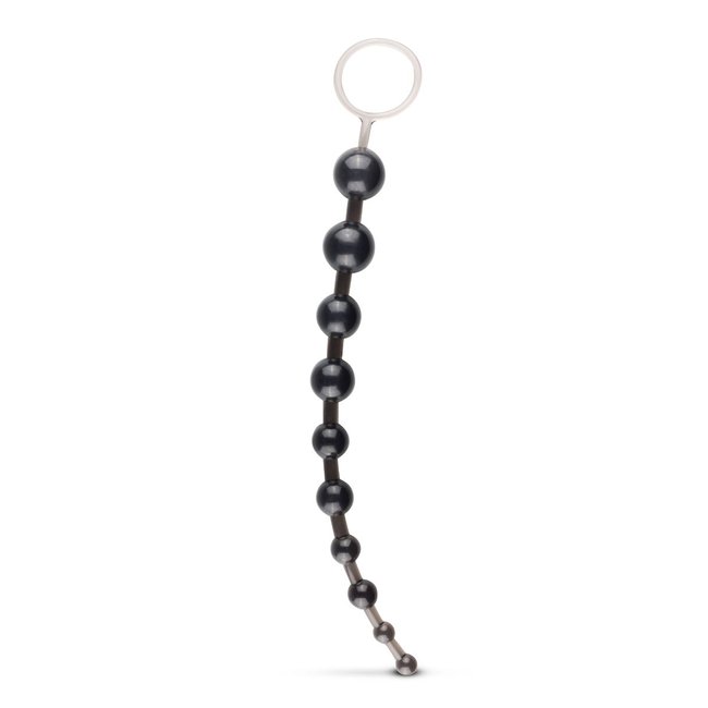 Perles anales en PVC noir <span itemprop=