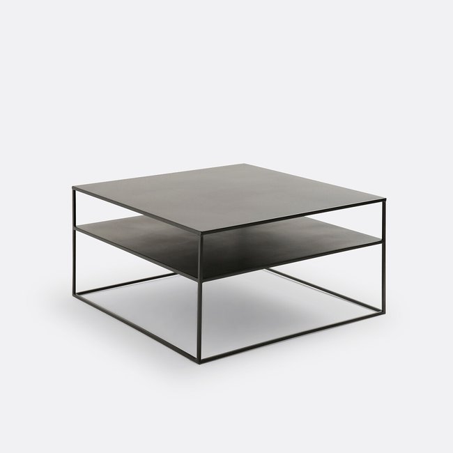 Couchtisch Hiba, quadratisch, Stahl schwarz <span itemprop=