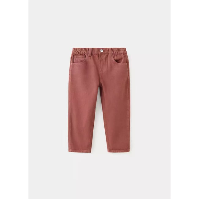 Jean taille élastique lie de vin <span itemprop=